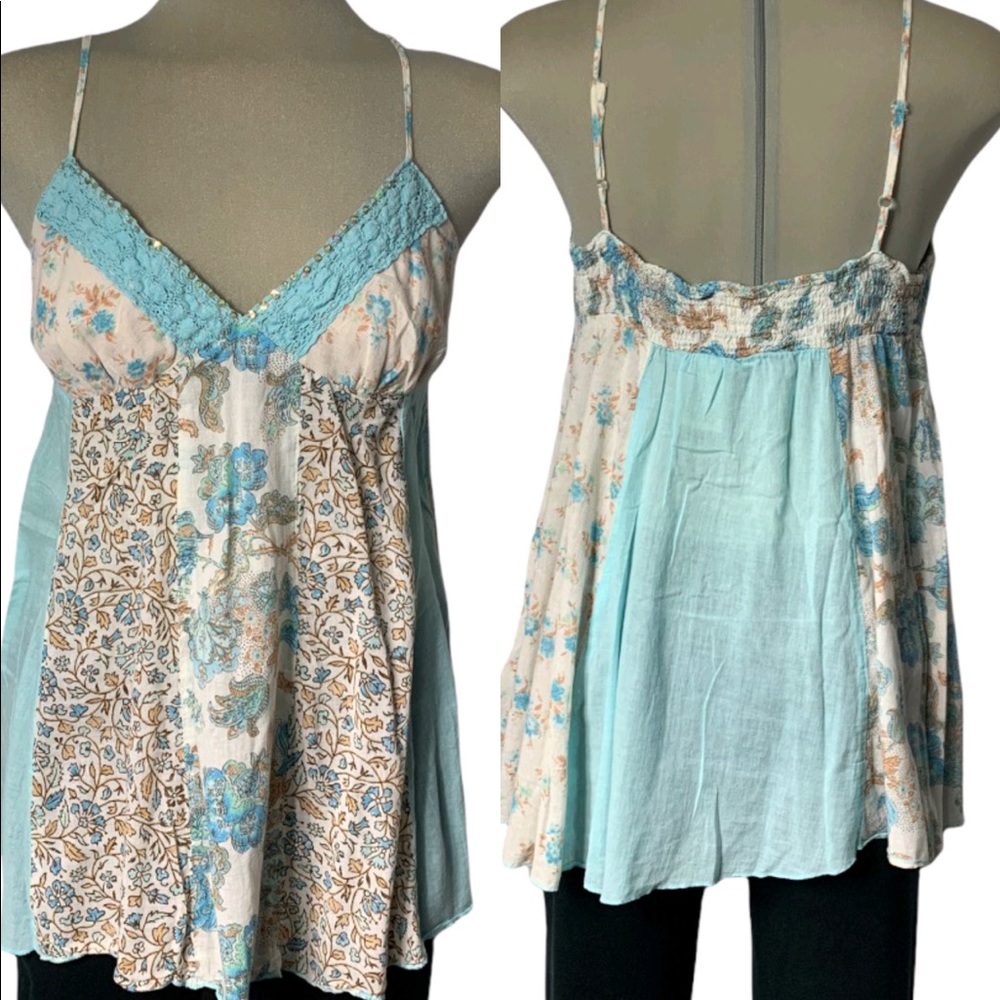 Boho 725 multicolour patch Blouse Size L